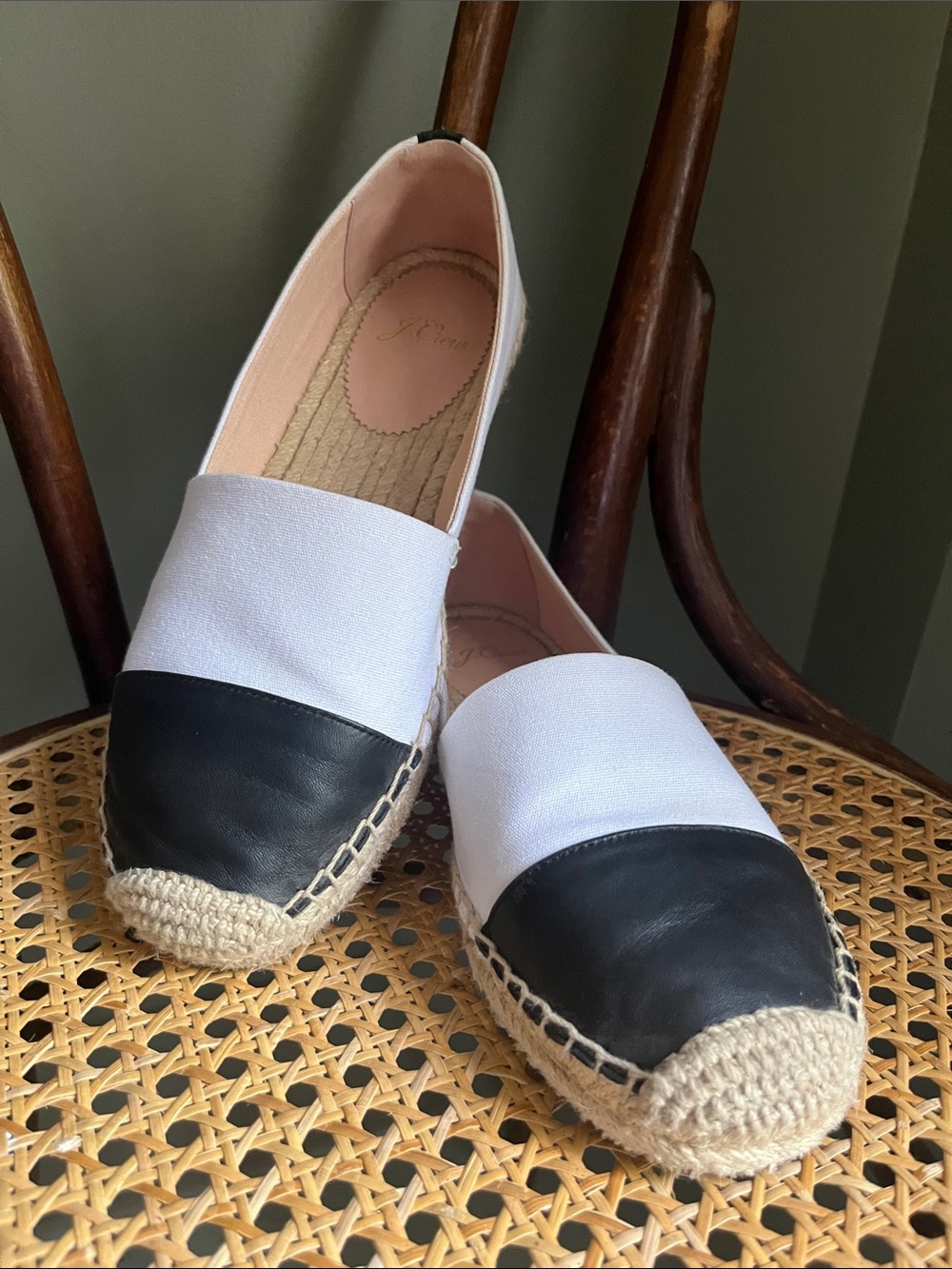 Women's J Crew Black and White Espadrilles